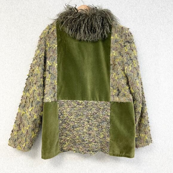 Audrey Elizabeth Velvet Pant Set Womens Medium Patchwork Woodsy Goblincore 70s‎ - Picture 6 of 16